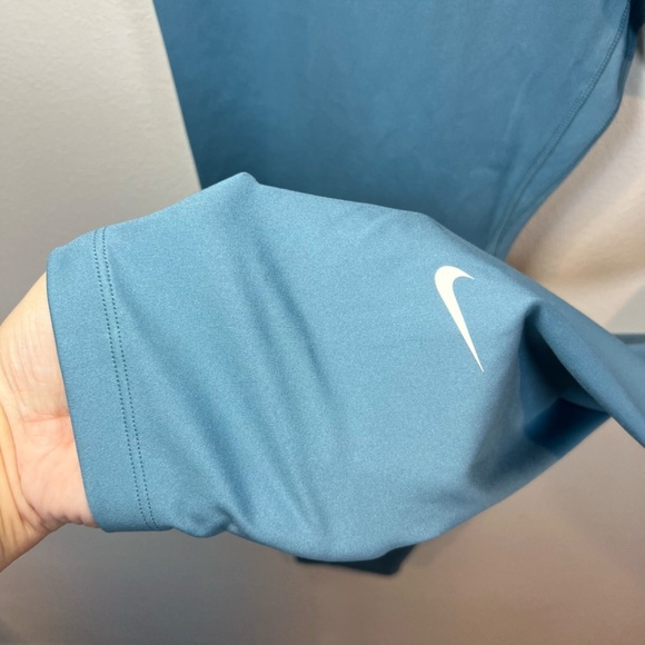 Nike One Dri-Fit Mid Rise Full Length Leggings Smokey Blue Teal Athletic NEW XXL - Picture 6 of 10